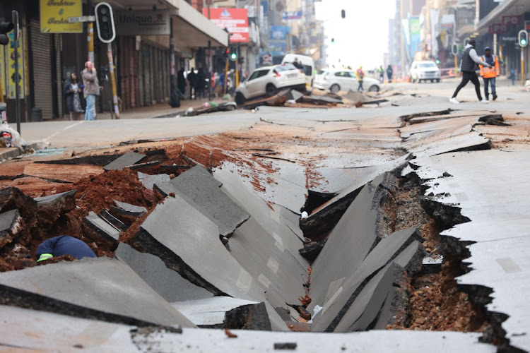 gas explosion in Joburg CBD